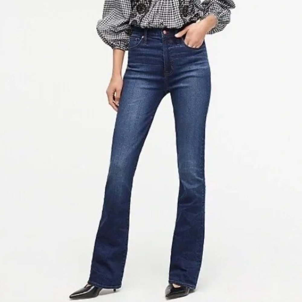 J. Crew Factory Women's Boot Cut Jeans - Dark Blue